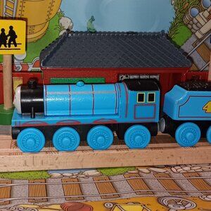 Thomas Wooden Railway Train Engine Track Talking Gordon